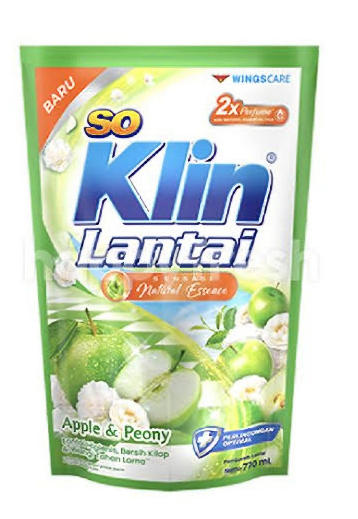 BULK BUY So klin floor cleaner LANTAI APPLE & PEONY 52ml  SAMPLE SIZE Buy 10 receive 11 (#43)