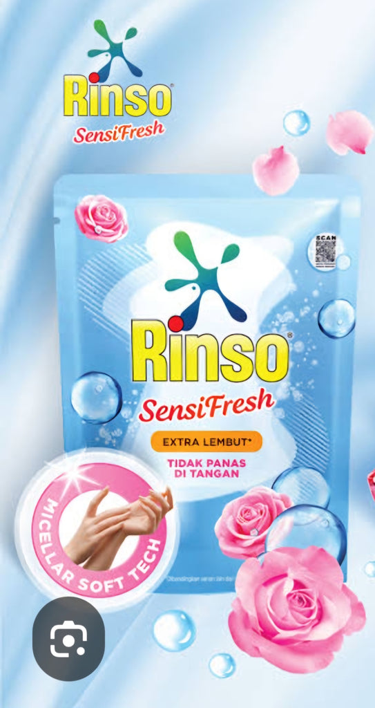 Rinso laundry detergent Sensifresh ROSE MICELLAR SOFT LIQUID 360 ML (#44)