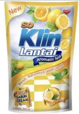 BULK BUY So Klin floor cleaner LEMON sachets 12 x 25 ml sachets buy 10 receive 11 (#)