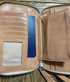 Leather purse range approx 17.5 cm x 11.5 cm