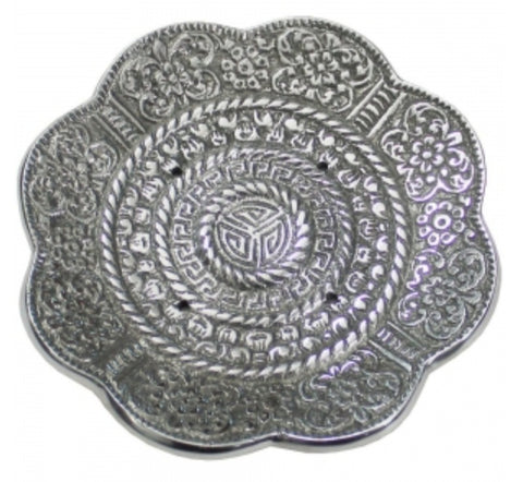 Mandala Aluminium Incense Holder 10cm