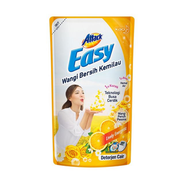 Attack Lively Engergetic + softener LIQUID Detergent 750ml (#e)