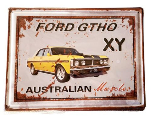 Decorative plate, FORD GTHO XY Retro approx 30cm x 40 cm #0556