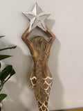 Mermaid, wooden , approx 45cm long