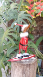 Duck, wooden, Santa fur jacket trim,Surfing Surfboard Xmas Christmas🦆 approx 25cm high