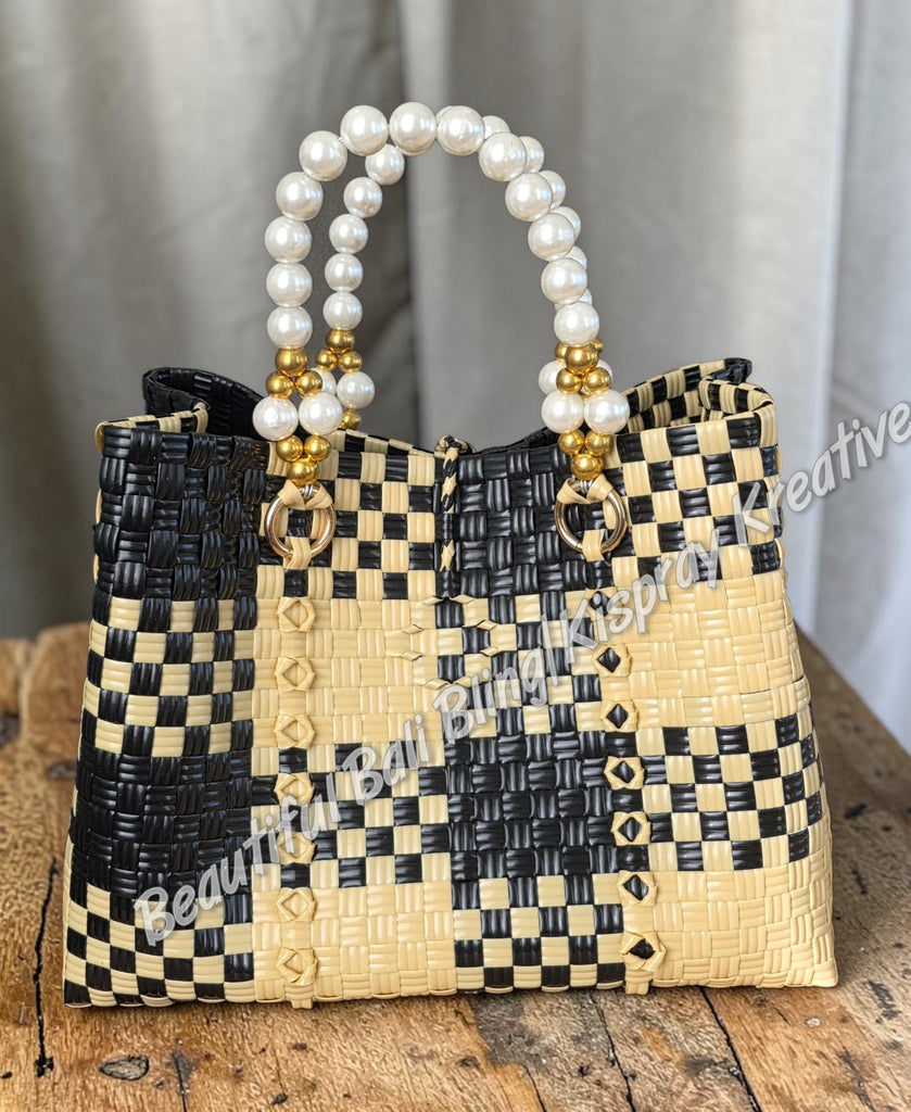 Jali Bag pearly handle Approximate size 28cm x 20cm x 16 cm
