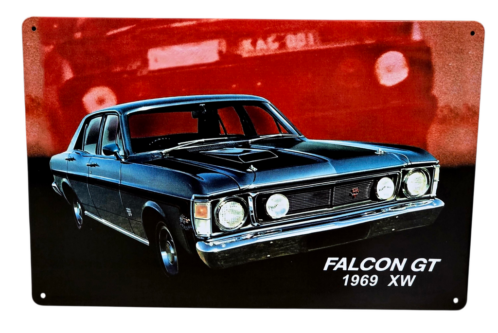 Decorative FORD FALCON GT 1969 XW Retro plate,  approx 30cm x 20cm #P15
