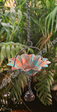 Rainchain, Tulips/lotus, verdigris colour approximately 13cm x 120cm long #6