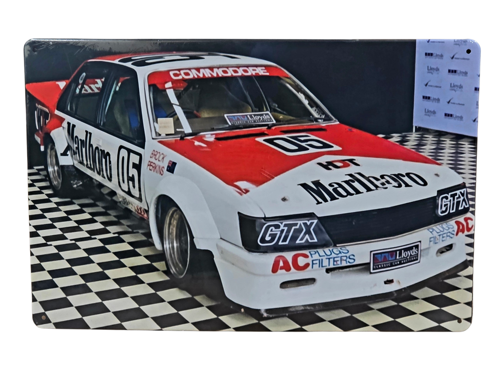 Decorative plate, HOLDEN RACING PETER BROCK 05 COMMODORE  Retro approx 30cm x 20 cm #0396C