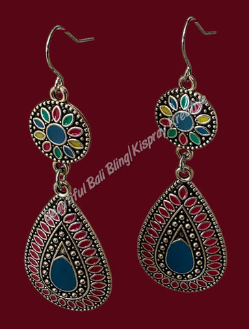 BOHO Earrings # 24 complete length from top of hook approx 6 cm