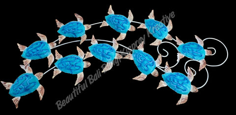 Turtle familywall art approx 52 cm x 75 cm