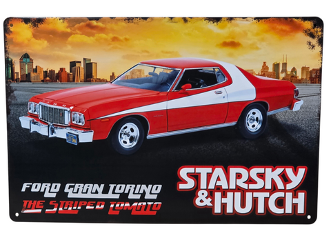 Decorative plate STARSKY & HUTCH FORD GRAN TORINO Retro approx 30cm x 20 cm #P10