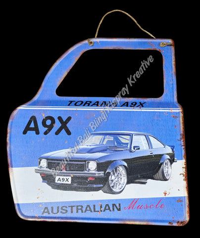Retro decorative plate embossed DOOR SHAPE TORANA A9X approx 31cm x38 cm #0508