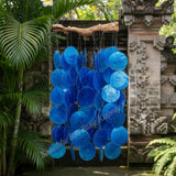 Capiz shell wind chime DRIFTWOOD 80+ cm drop  x 30 cm wide approx #0134b