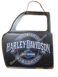Retro decorative plate DOOR SHAPE HARLEY DAVIDSON MOTORCYCLES embossed approx 31 cm x 36 cm