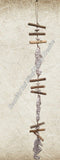 Beachy Hamptons Driftwood Wood dangle seahorse white approx 10cm x 90 cm #0055