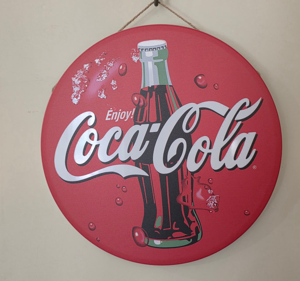 Decorative COKE COCA-COLA ROUND Retro plate,  30cm x 30cm #H2