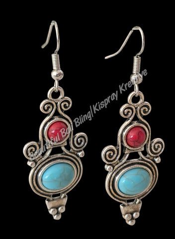 BOHO Earrings # 20 complete length from top of hook approx 6 cm