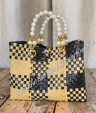Jali Bag pearly handle Approximate size 28cm x 20cm x 16 cm