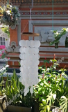 Capiz shell wind chime WHITE 60 cm drop  x 14 cm wide approx #0115