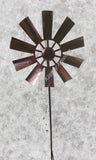 Garden spinner, WINDMILL bronze-y approx 24 cm wide x 60 high