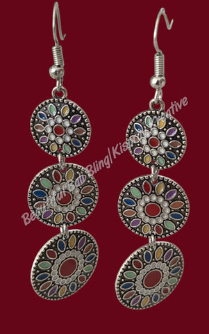 BOHO Earrings # 25 complete length from top of hook approx 7 cm