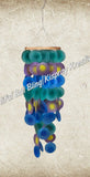 Capiz shell wind chime  60 cm drop  x 14 cm wide approx #0112
