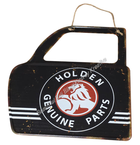 Retro decorative plate, DOOR SHAPE HOLDEN  logo, embossed  approx 31cm x 36 cm
