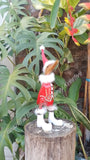 Duck, wooden, Santa fur jacket trim, white boots Xmas Christmas🦆 approx 27cm high