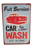 Decorative Full Service Car Wash Retro plate,  approx 30cm x 20cm #P45