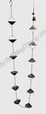 Rainchain, Tulips/lotus, verdigris colour approximately 13cm x 120cm long #6