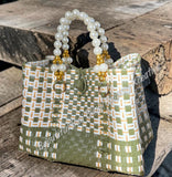 Jali Bag pearly handle Approximate size 28cm x 20cm x 16 cm