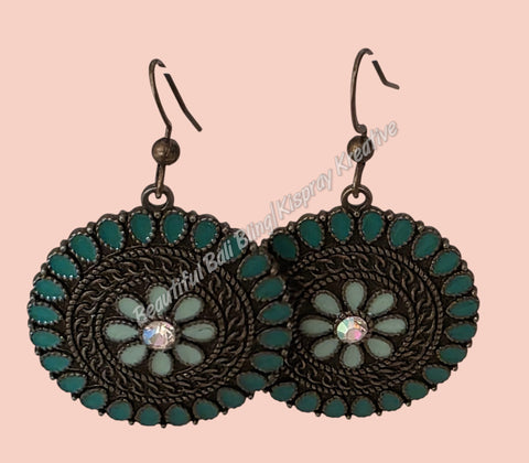 BOHO Earrings # 23 complete length from top of hook approx 4 cm