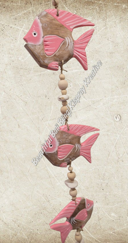 Wood dangler, fish  approx 10cm x 90 cm #0064