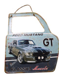 Retro decorative plate DOOR SHAPE CLASSIC FORD MUSTANG GT embossed approx 31 cm x 36 cm