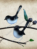 Willie wagtail family wall art approx 40 cm x 70 cm