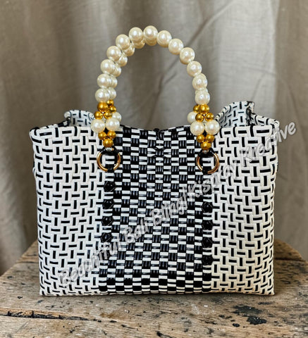 Jali Bag pearly handle Approximate size 28cm x 20cm x 16 cm