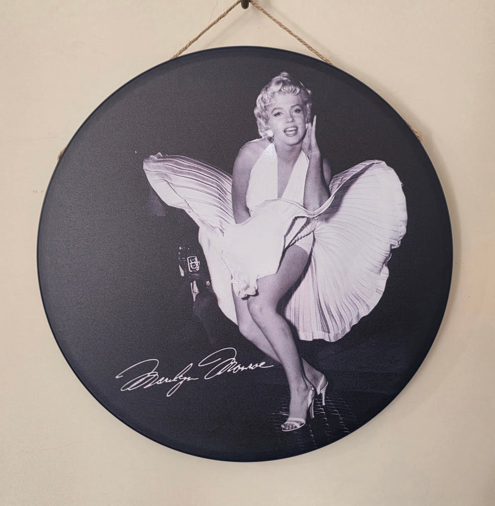 Decorative HARLEY DAVIDSON Retro plate, MARILYN MONROE 30cm x 30cm #H11