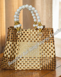 Jali Bag pearly handle Approximate size 28cm x 20cm x 16 cm