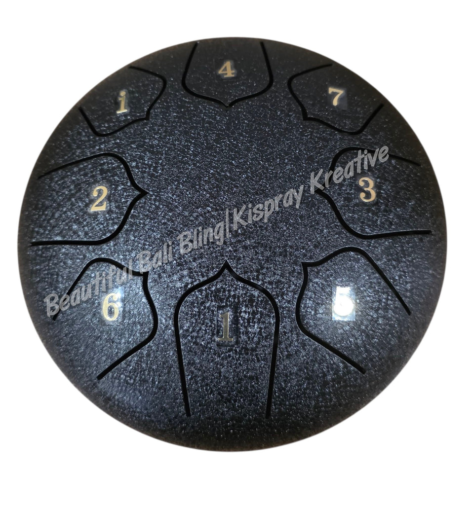 RAINDRUM, black, 8 notes  approx 15cm diameter