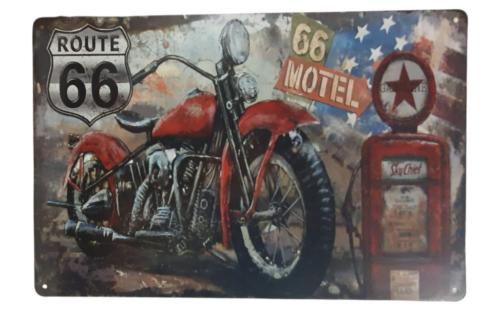 Decorative ROUTE 66 Retro plate,  approx 30cm x 20cm #P37