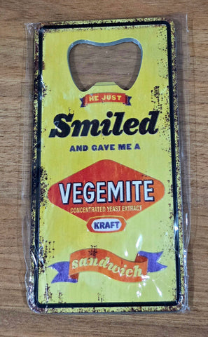 Magnet Bottle opener VEGEMITE 12 x 6 cm approx