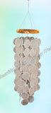Capiz shell wind chime WHITE 60 cm drop  x 14 cm wide approx #0115