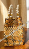 Jali Bag pearly handle Approximate size 28cm x 20cm x 16 cm