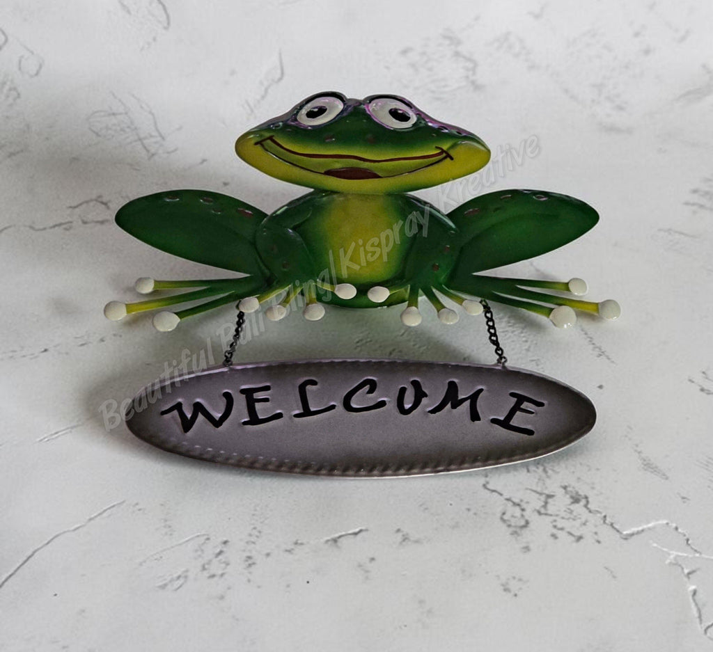 Wall art, Frog welcome , 30cm x 29cm