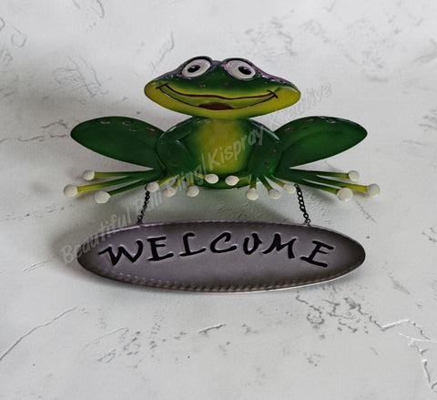 Wall art, Frog welcome , 30cm x 29cm