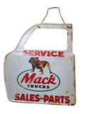 Retro decorative plate DOOR SHAPE MACK embossed approx 31 cm x 36 cm