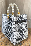 Jali Bag pearly handle Approximate size 28cm x 20cm x 16 cm
