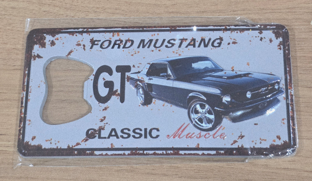Magnet Bottle opener Ford Mustang GT 12 x 6 cm approx