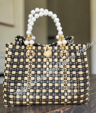Jali Bag pearly handle Approximate size 28cm x 20cm x 16 cm